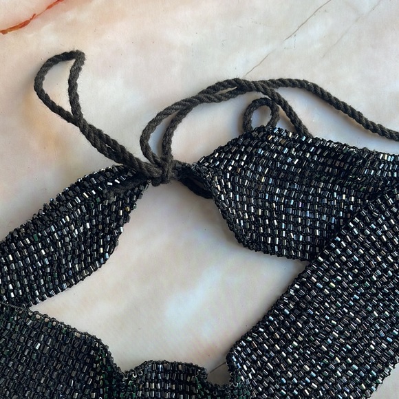 VINTAGE | Adjustable beaded tie-up belt - Picture 3 of 6